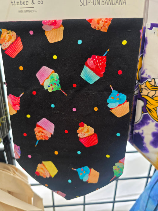 Birthday Cupcakes - Over the Collar Doggie Bandana