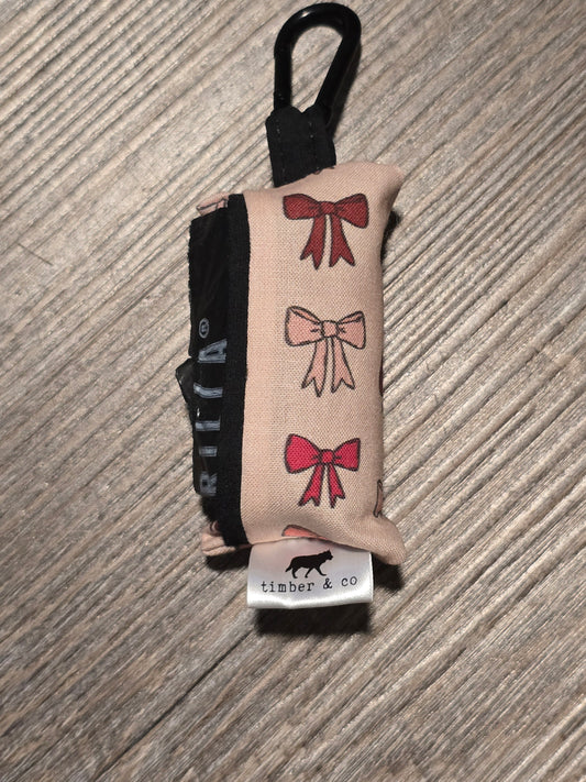 Pink Ribbon Poop Bag Holder