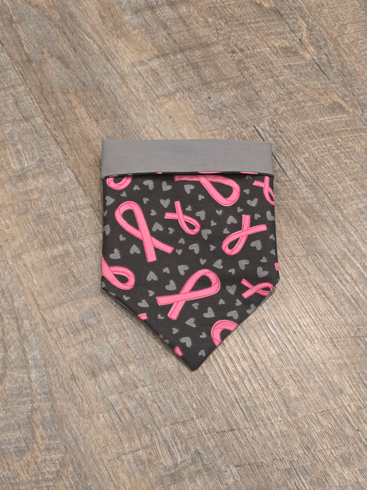 Pink Ribbon Cancer Awareness - Over the Collar Doggie Bandana