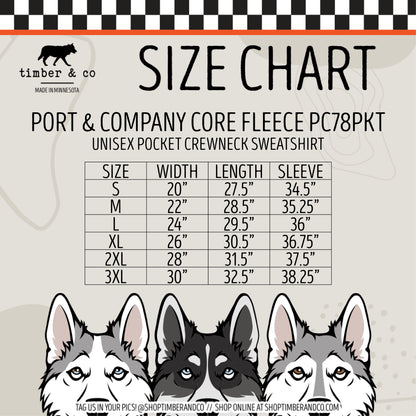 Ghost Dogs - Embroidered Pocket Crew