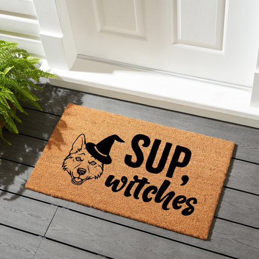 Sup, Witches Husky - Coir Doormat