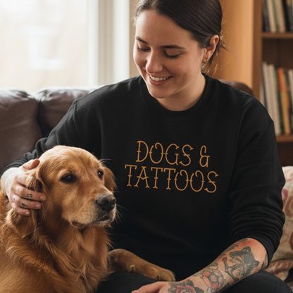 Dogs & Tattoos - Embroidered Crew