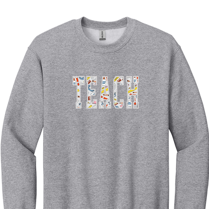 Teach Applique - Embroidered Crew